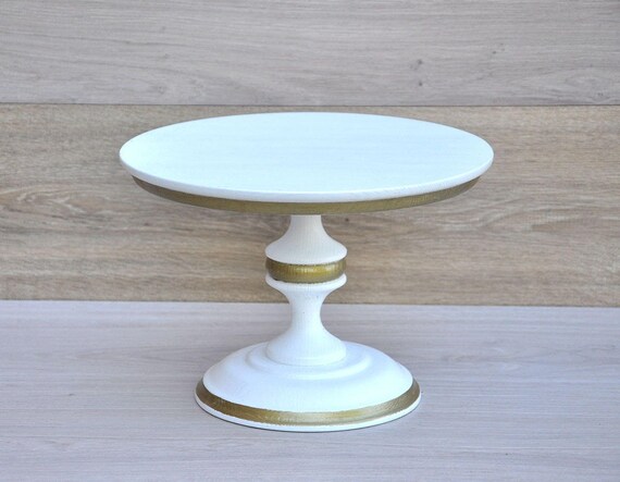 Support à Gâteau 8 Oak Lane - Blanc Bordure Dorée - Mariage - 1 étage - Neuf
