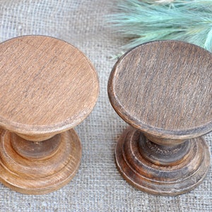 Rustic wood cupcake stand for wedding, birthday, baby shower table decoration. Cake base 4 inches in diameter image 7