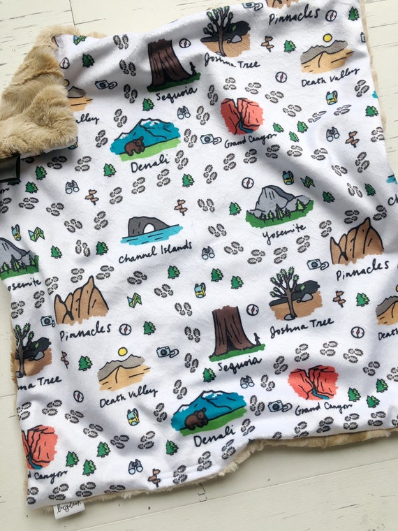 National Parks Lovey Outdoors Baby Blanket Small Keepsake Blanket Gifts From Grandma First Birthday Gifts Gender Neutral Baby Gifts Etsy
