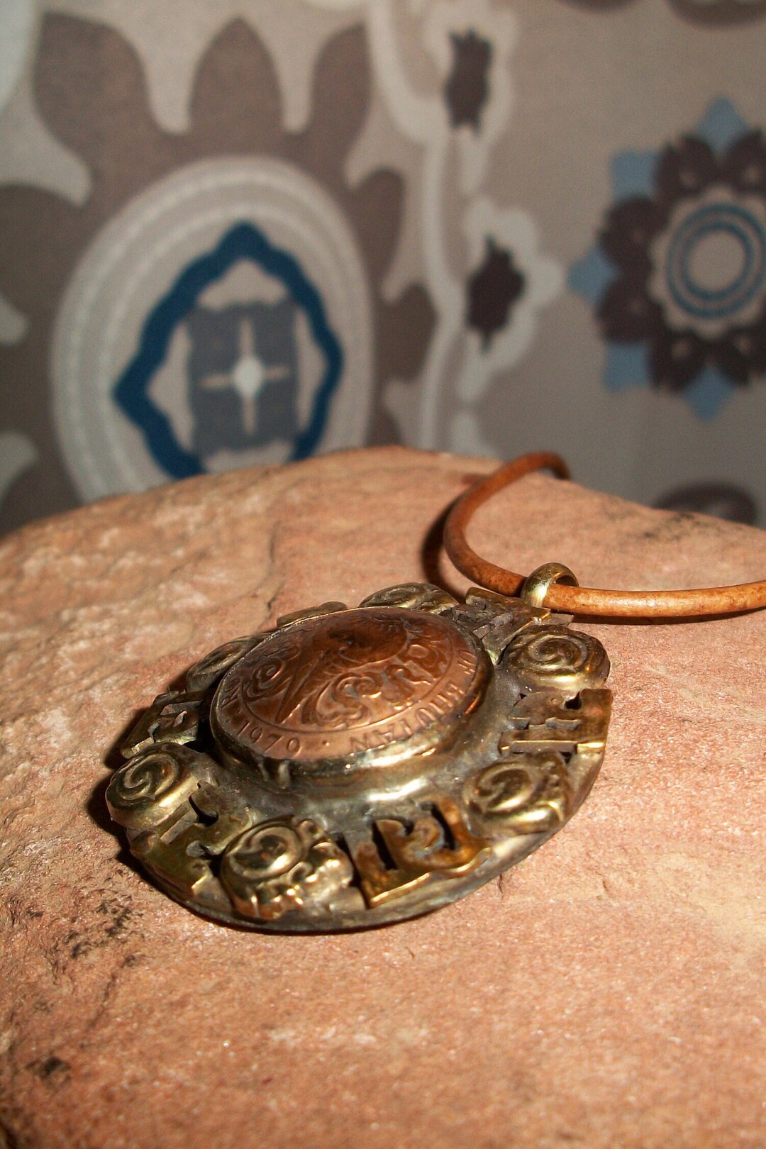 Copper Amulet Vintage Copper Buddhist Amulet Necklace - Etsy