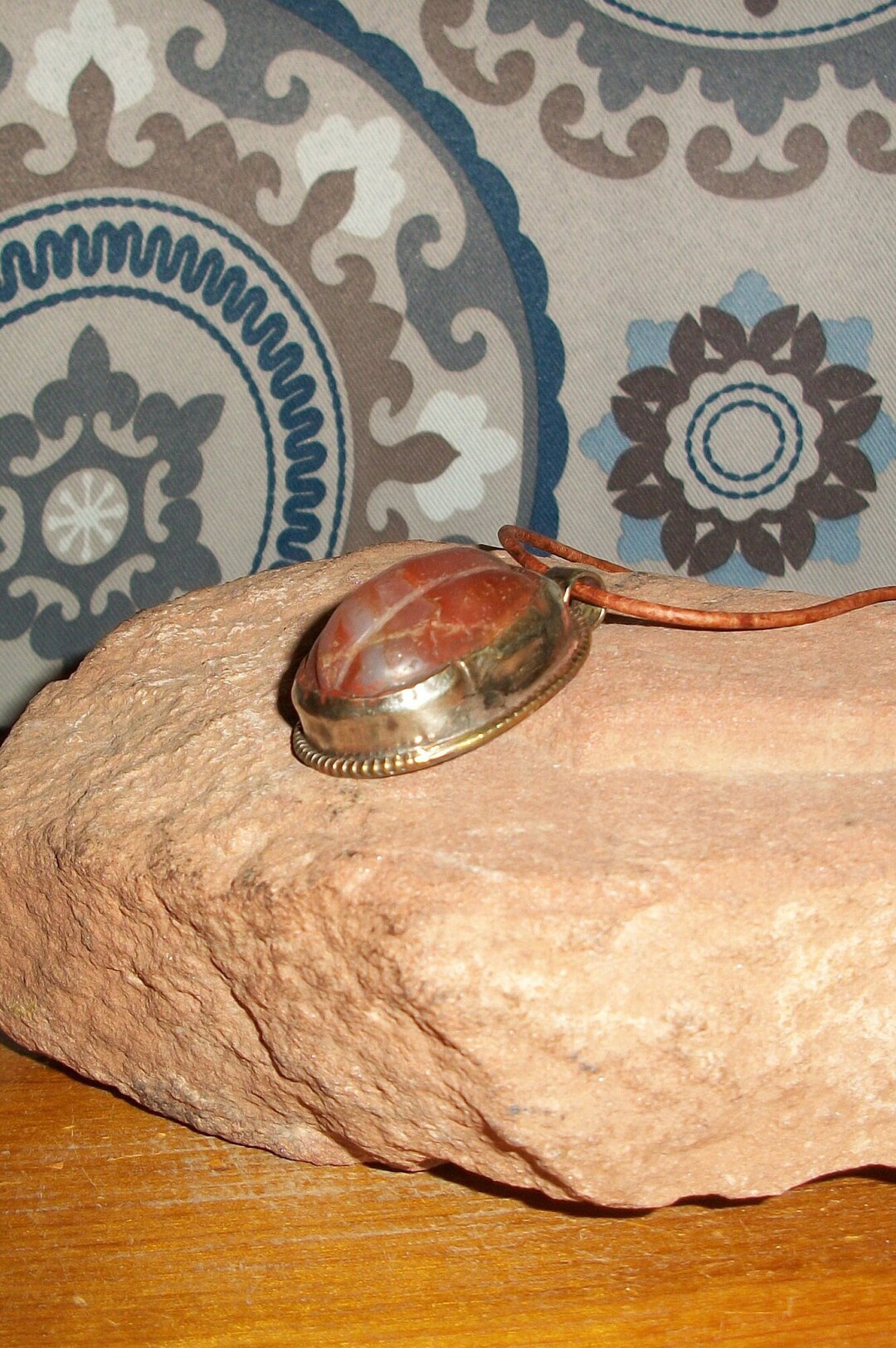 Old Carnelian Amulet Necklace - Etsy