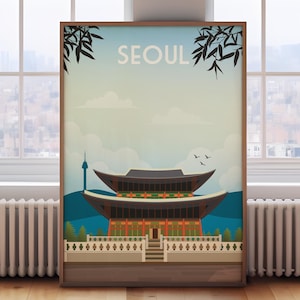 Seoul travel print, Seoul travel poster, Seoul poster, South Korea travel poster, South Korea Poster, Seoul print, South Korea travel print