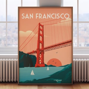 San Francisco print, San Francisco poster, California, San Francisco travel print, San Francisco poster, travel wall art, travel poster,