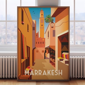 Marrakesh poster, Morocco poster, Marrakesh print, Morocco print, Morocco wall art, Marrakesh travel poster, Marrakesh travel print
