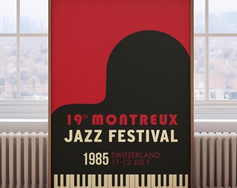 Retro Montreux Jazz Festival Poster: Mid-Century Music Wall Art