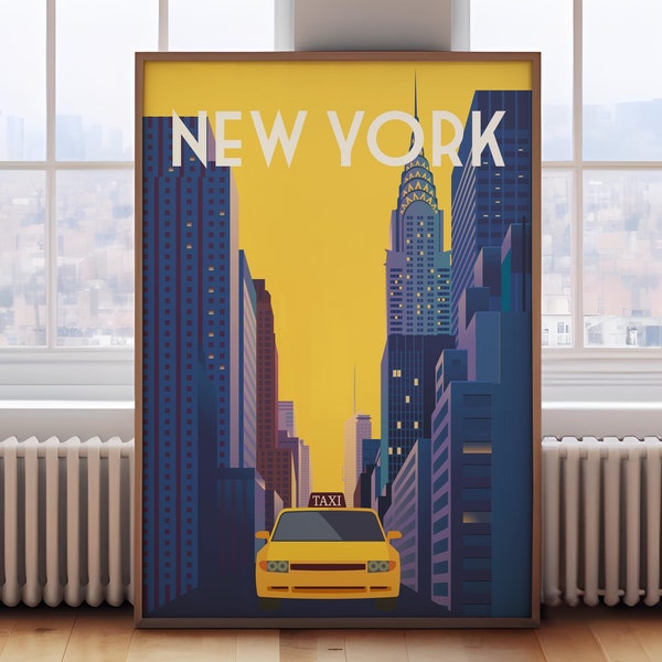 New York Poster, NY travel print