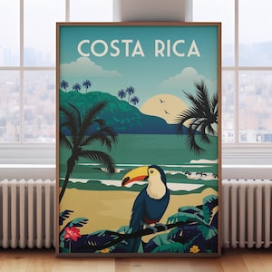 Costa Rica Poster, Costa Rica travel print