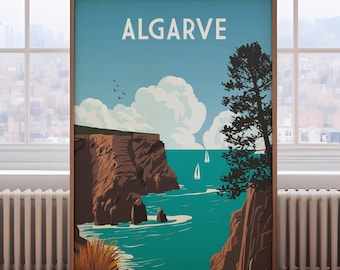 Algarve Poster, Portugal travel print