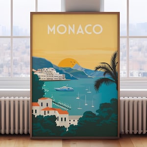 Monaco travel print, Monte Carlo poster, Monaco poster, Monaco travel print, Monaco wall art, Monte Carlo travel print, , Monte Carlo print