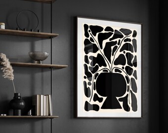 Scandi Botanical Print: Abstract Nordic Leaf Art