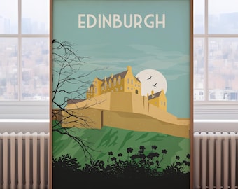 Edinburgh Print, Scotland travel poster