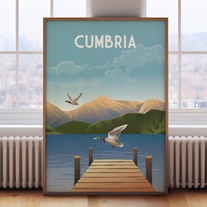 Lake District print, Cumbria poster, Cumbria travel poster, Lake District poster, Cumbria travel print, Lake District travel print