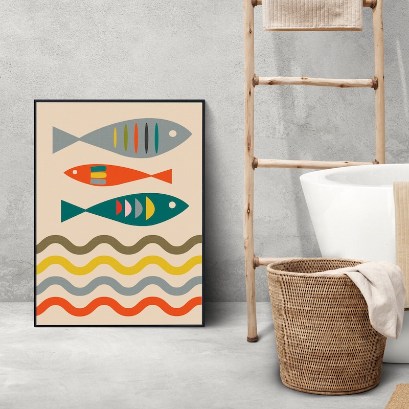 Mid Century Bathroom - Etsy