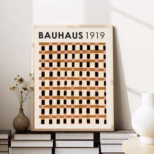 Bauhaus Geometric Print: Mid Century Modern Retro Wall Art