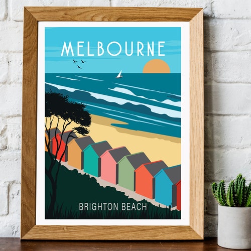 Melbourne Travel Poster Melbourne Print Melbourne Wall Art Etsy UK