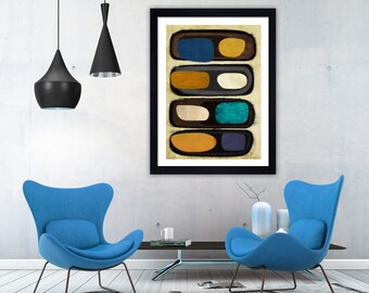 Mid century modern wall art | Etsy
