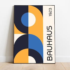 Bauhaus Exhibition Poster: Mid-Century Modern Geometric Art Print