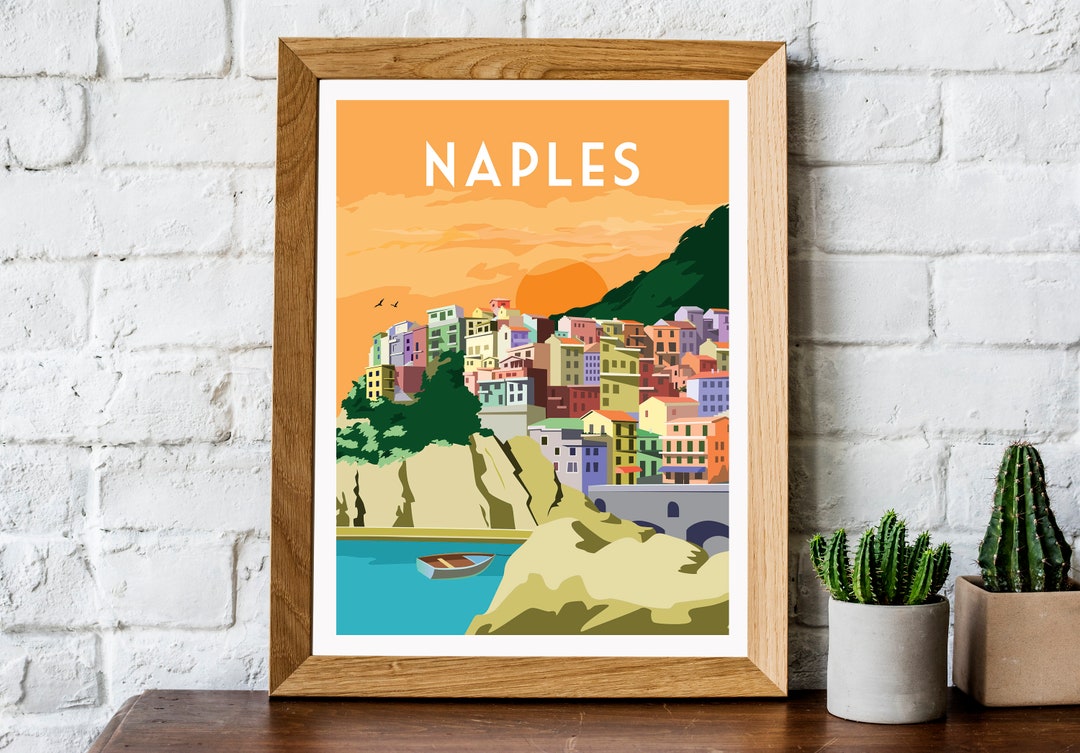 Naples Print, Naples Travel Poster, Naples Wall Art, Naples Travel