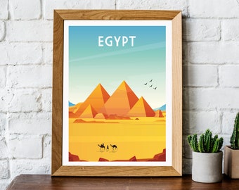 Cairo print, retro Egypt print, Egypt travel poster, Cairo poster, Egypt poster, retro Egypt print, retro travel poster, retro travel print,