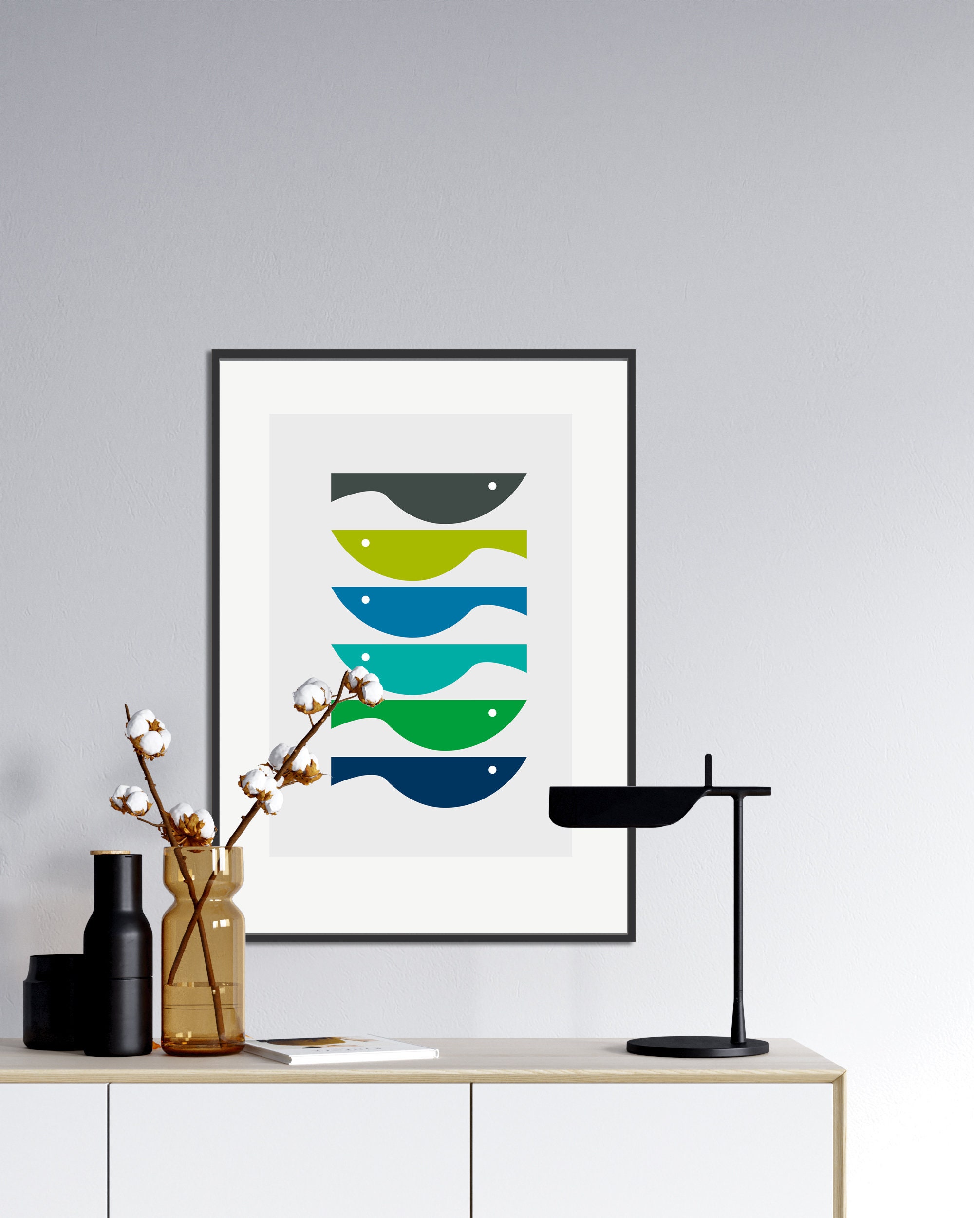 Prints Art & Collectibles Digital Prints bathroom print Mid century