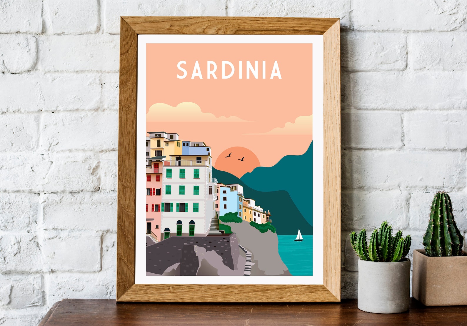 sardinia travel poster
