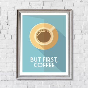 Life begins after coffee print coffee poster Kitchen wall art Retro print Chartreuse print Chartreuse kitchen green kitchen print