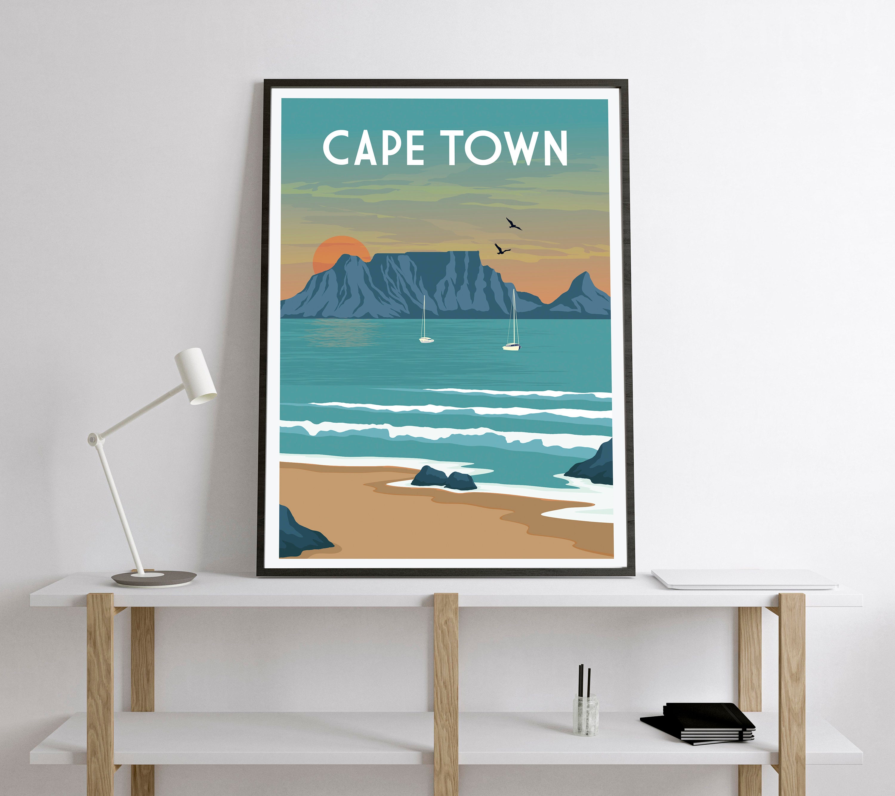 Cape Town Travel Print Cape Town Travel Poster Cape Town Etsy UK