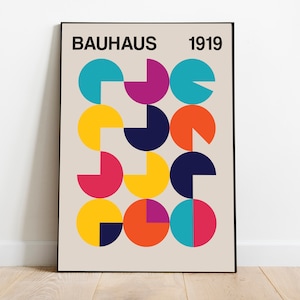 Bauhaus Exhibition Poster: Mid-Century Modern Geometric Art