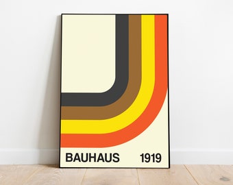 Bauhaus Poster, Mid Century Modern, Retro wall art, Geometric print, geometric wall art, mid century print, Bauhaus print, retro print
