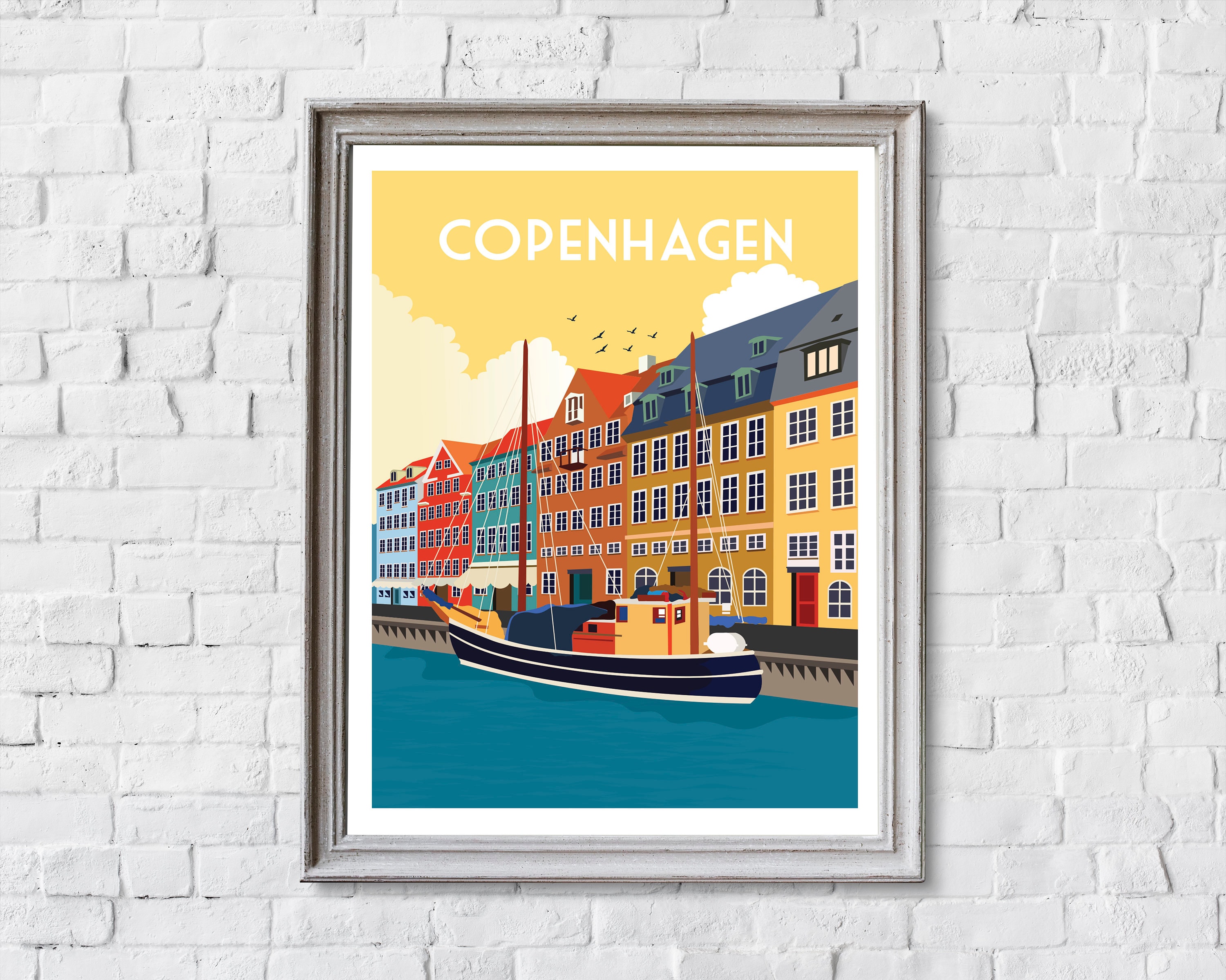 sand tro Outlaw Copenhagen Print Denmark Poster Copenhagen Travel Poster - Etsy
