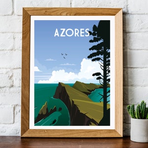 Azores Prints. Açores Portugal. A6 A5 Cardstock High 