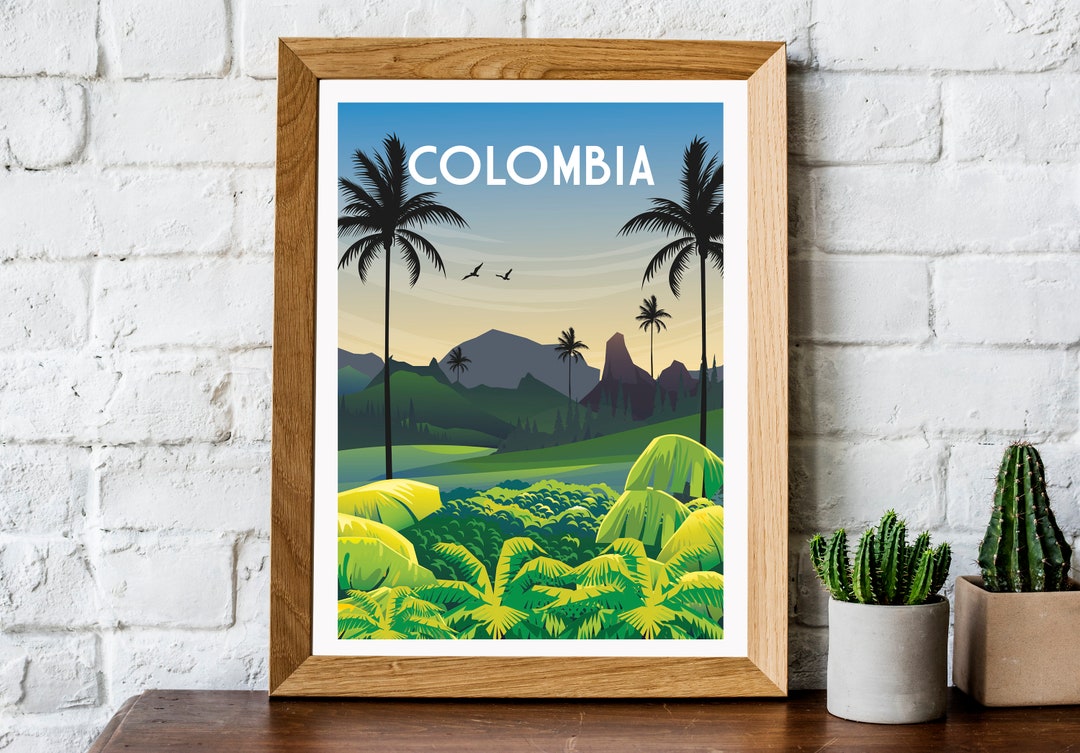 Colombia Print, Colombia Travel Poster, Colombia Travel Print, Colombia ...