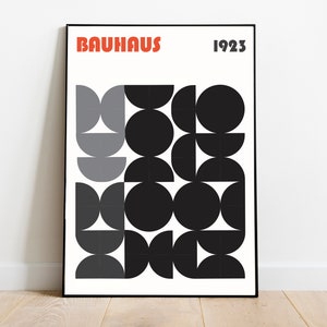 Bauhaus Circles Exhibition Poster: Mid-Century Modern Geometric Art
