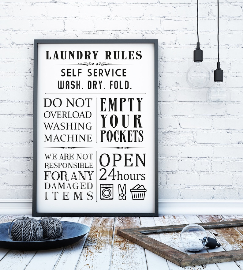 laundry-room-sign-laundry-rules-print-laundry-sign-laundry-etsy