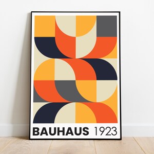 Bauhaus Exhibition Poster, Mid Century Modern, Retro wall art, Bauhaus Poster, Geometric print, Pop Culture Print, Bauhaus Print