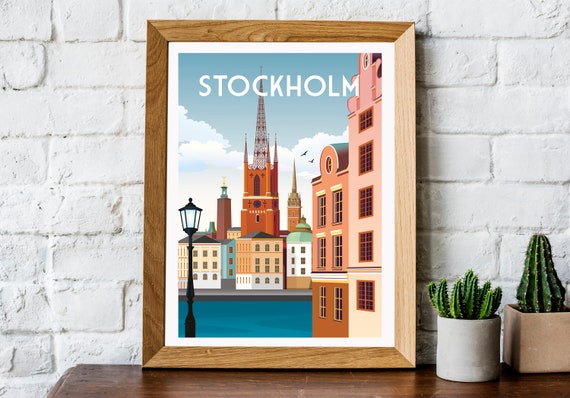 Stockholm Print Stockholm Poster Poster - Etsy