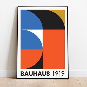 Bauhaus Exhibition Poster: Mid Century Modern Geometric Art Print