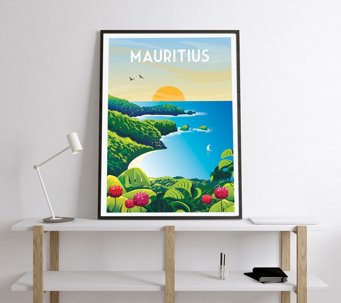 Mauritius Print Mauritius Travel Poster Mauritius Travel Etsy UK