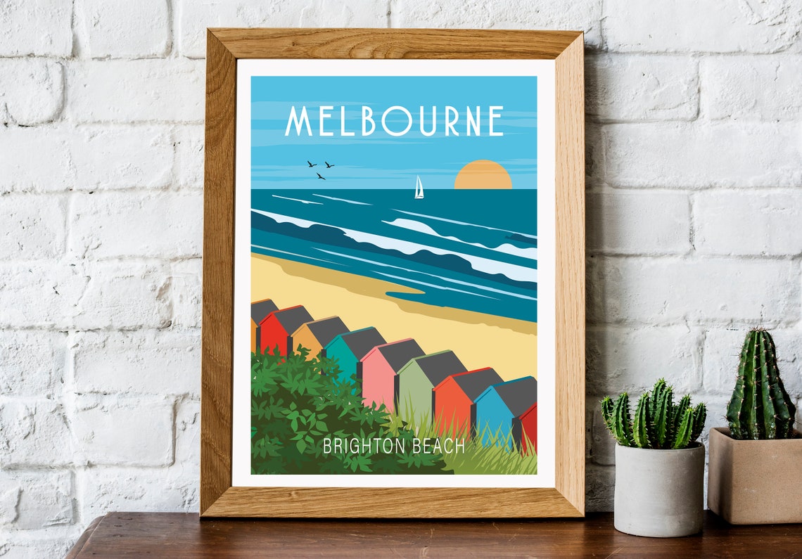 Melbourne Travel Poster Melbourne Print Melbourne Wall Art Etsy UK