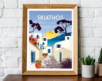 Skiathos print, Greece travel print, Skiathos travel poster, Skiathos wall art, Skiathos travel print, Skiathos Poster, Greece print,