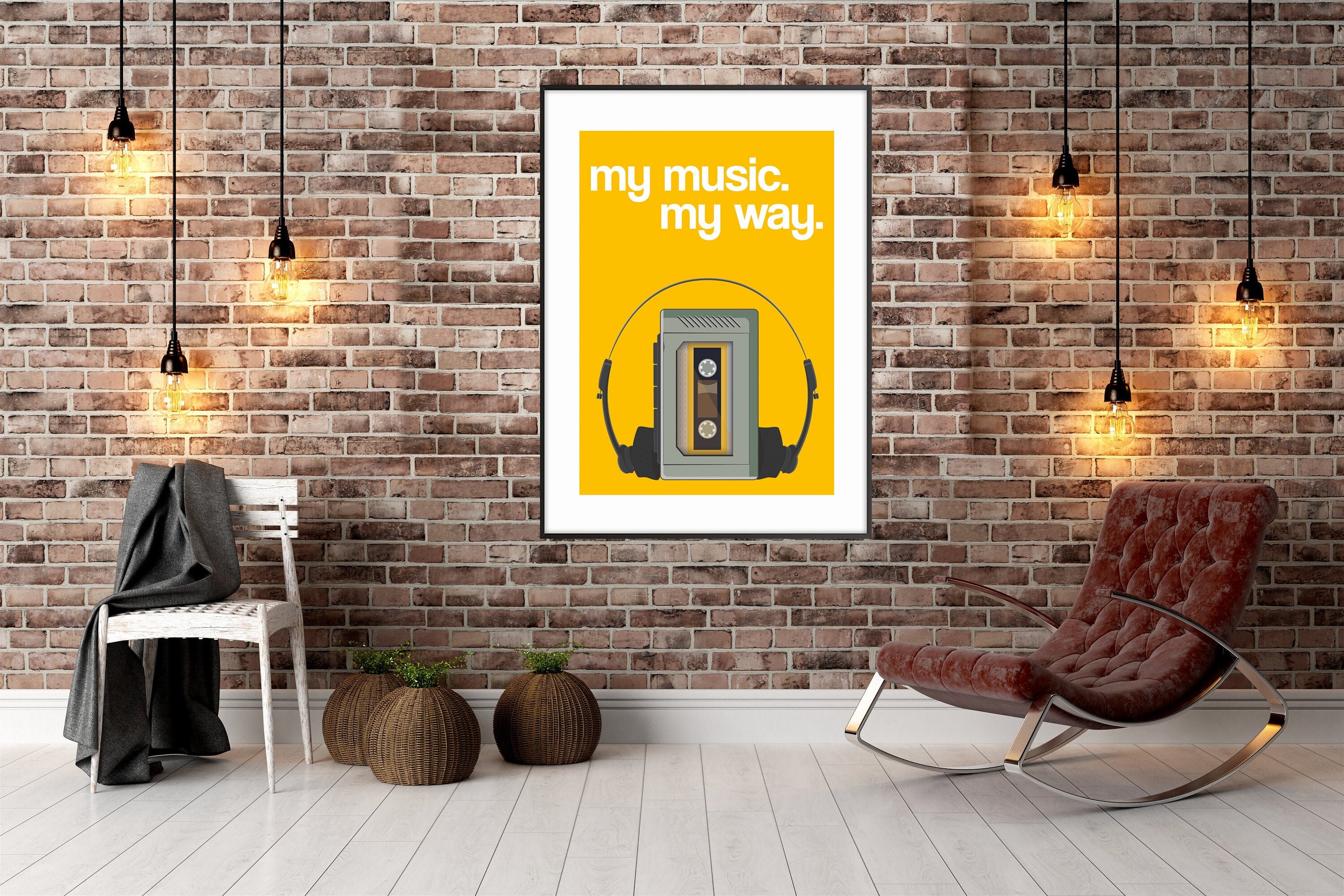 Retro music print retro music poster retro wall art music Etsy
