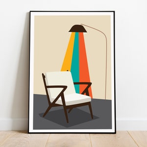 mid century print, mid century modern wall art, mid century decor, mid century poster, mid century modern print, retro wall art, retro print