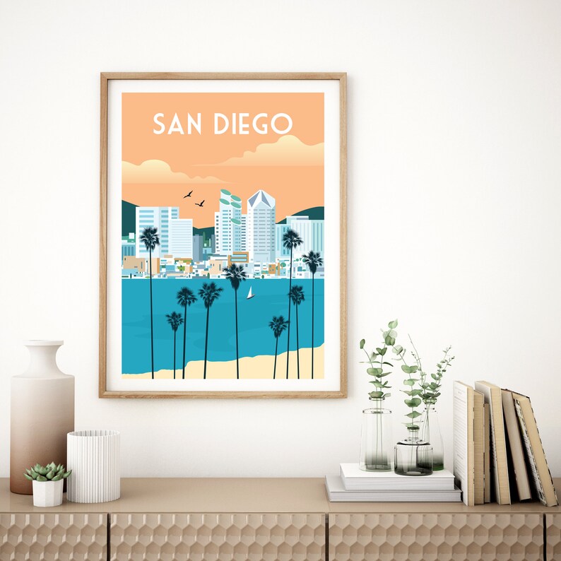 San Diego Print San Diego Poster San Diego Travel Print San Etsy