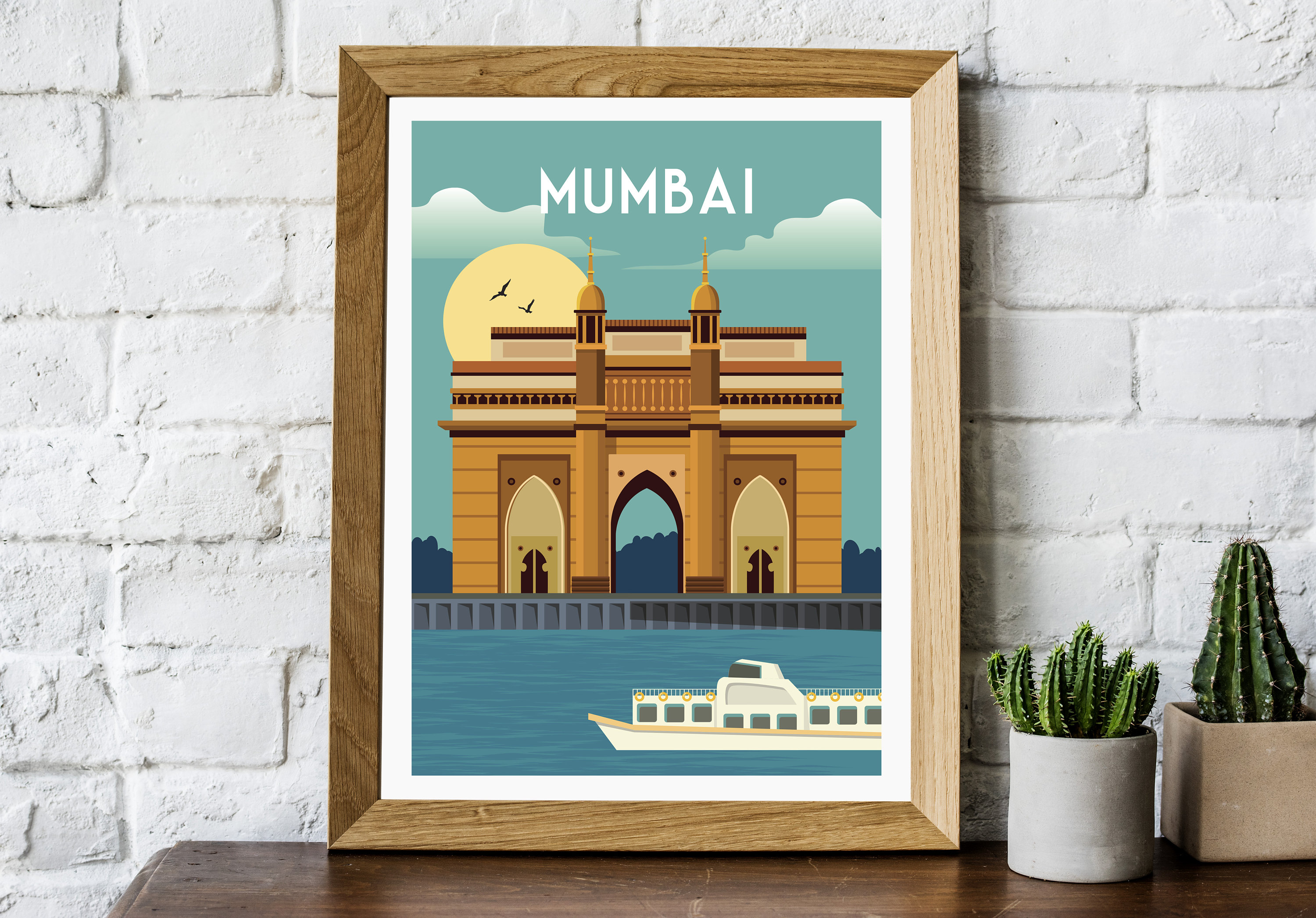 Mumbai travel poster Mumbai print Mumbai travel print Etsy