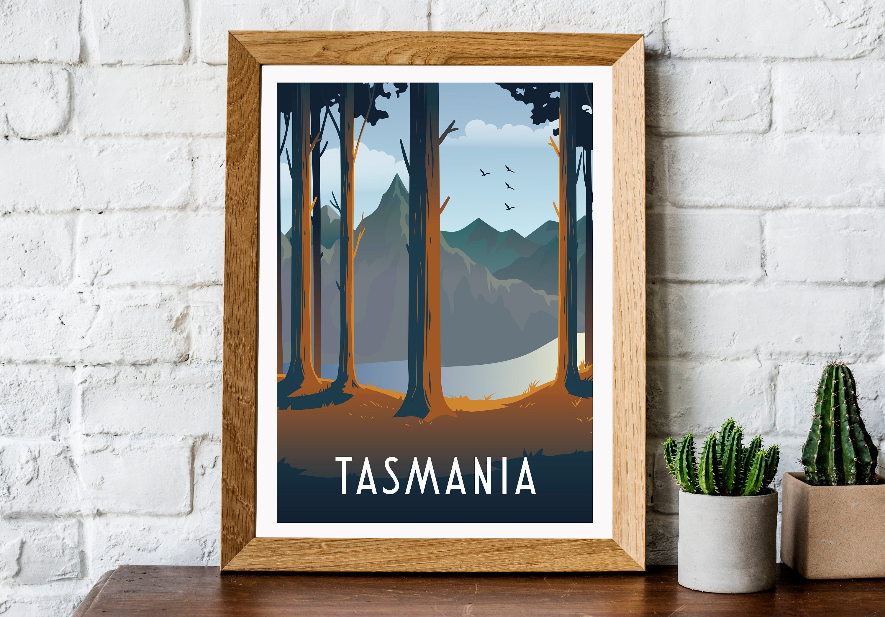 Tasmania poster Tasmania print Tasmania travel print Etsy