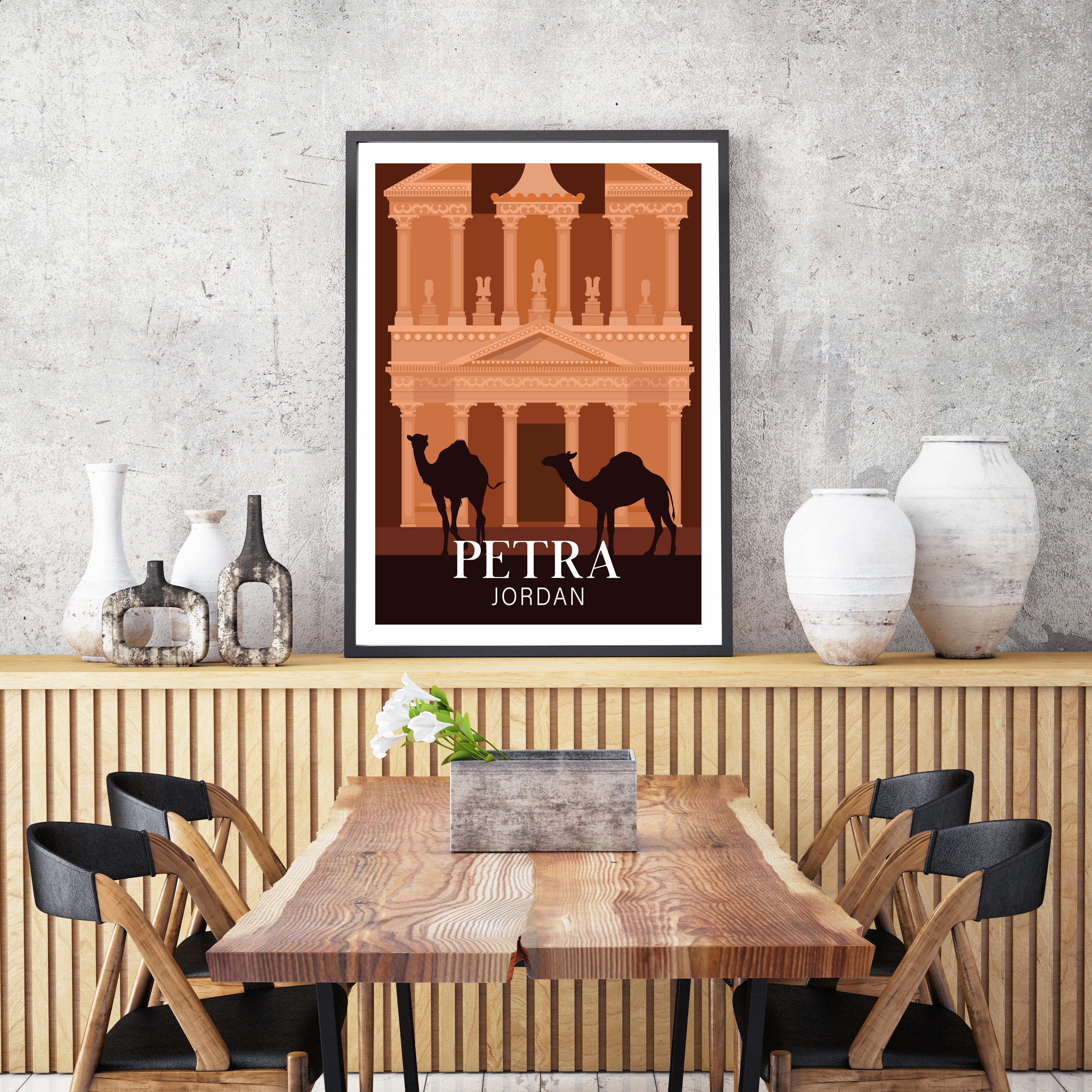 Petra Print Petra Travel Poster Petra Poster Jordan Travel Etsy UK