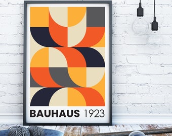 Bauhaus Exhibition Poster, Mid Century Modern, Retro wall art, Bauhaus Poster, Geometric print, Pop Culture Print, Bauhaus Print Bauhaus Exhibition Poster, Mid Century Modern, Retro wall art, Bauhaus Poster, Geometric print, Pop Culture Print, Bauhaus Print