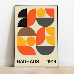Bauhaus Exhibition Poster: Mid-Century Modern Geometric Art