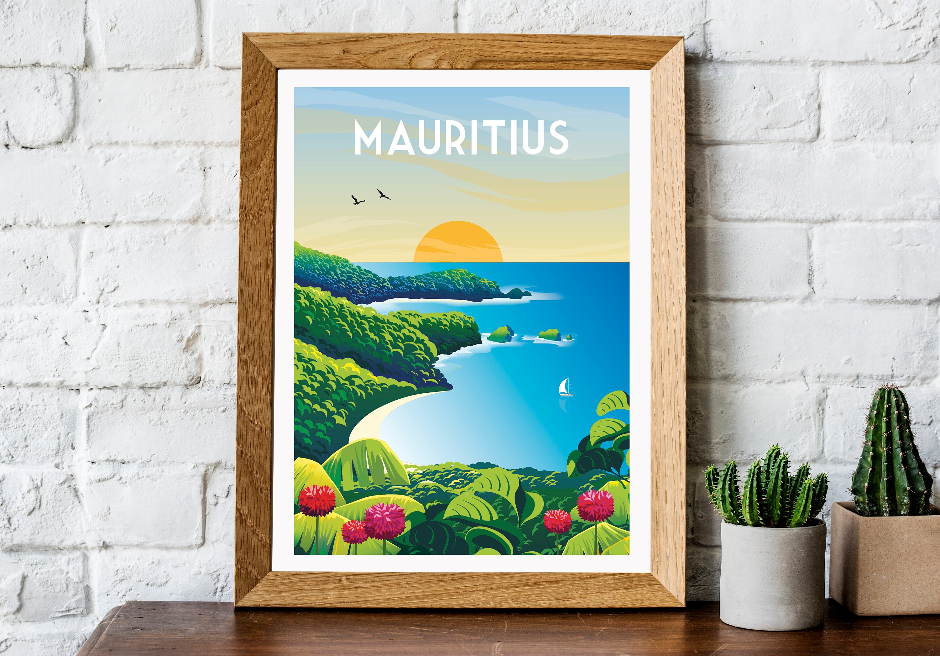 Mauritius Print Mauritius Travel Poster Mauritius Travel Etsy UK