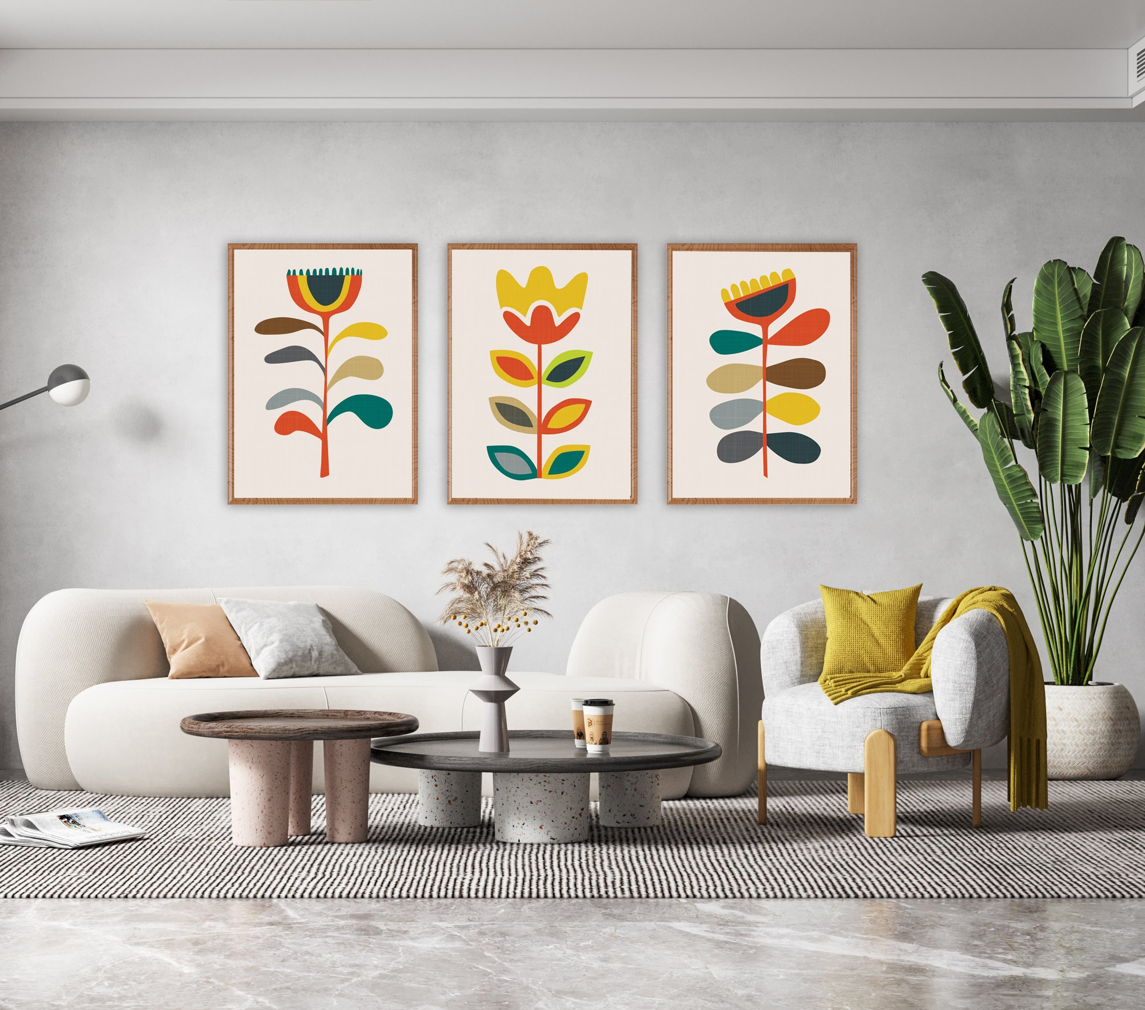 Mid Century Modern Flowers